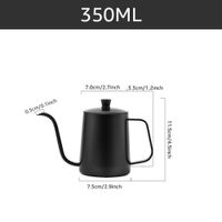 Tetera cuello de cisne negro 350 ml