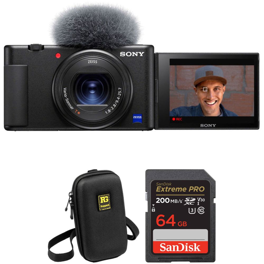 Cámara Digital Sony Zv 1 con Kit de Accesorios Negro 1660418-REG Cámara Digital Sony Zv 1 con Kit de Accesorios Negro 1660418-REG