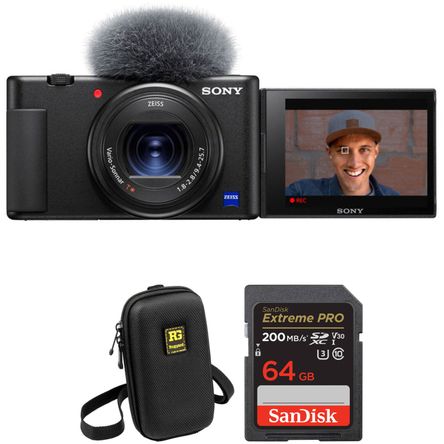 Cámara Digital Sony Zv 1 con Kit de Accesorios Negro 1660418-REG