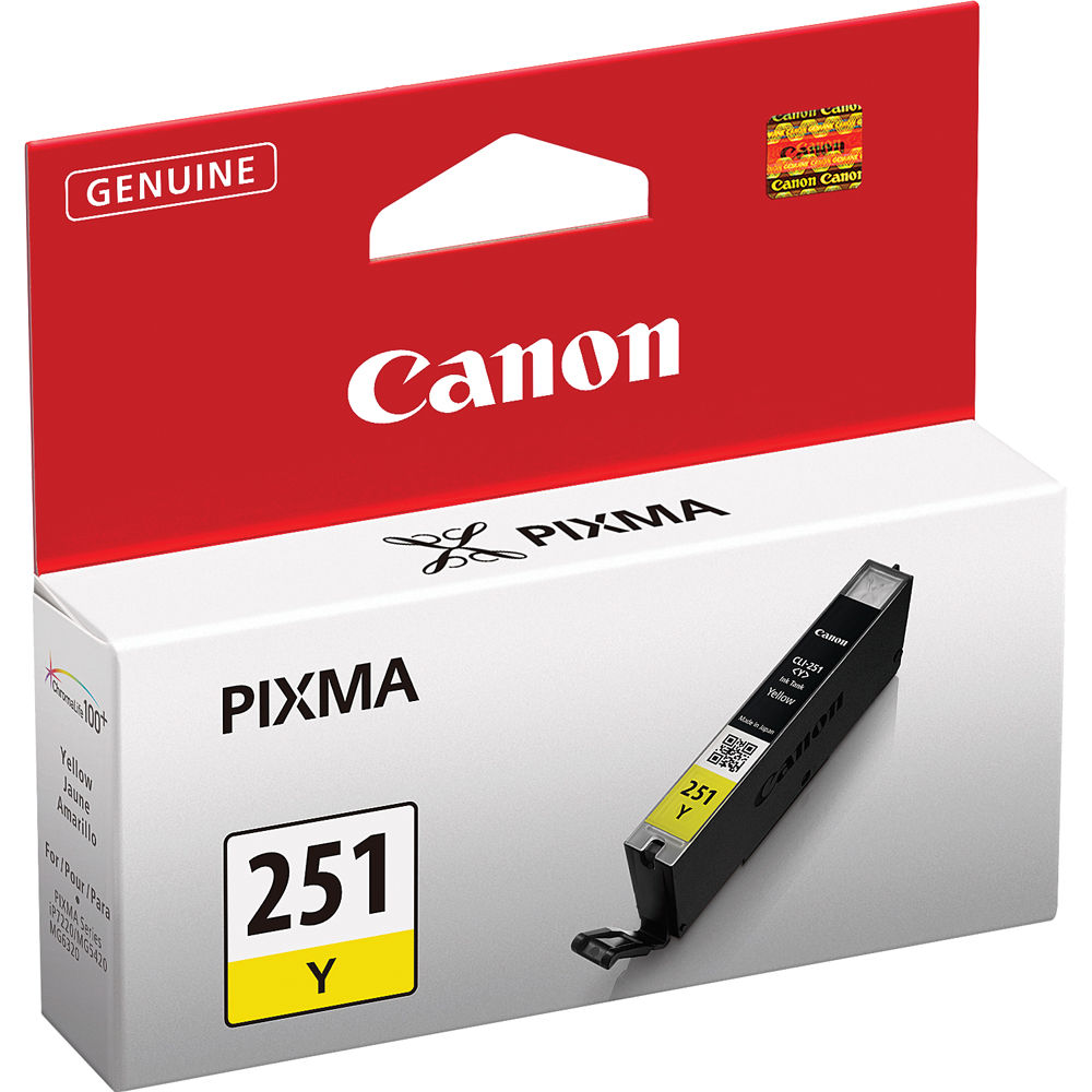 Cartucho de Tinta Amarilla Canon Cli 251Y de Capacidad Estándar 909038-REG Cartucho de Tinta Amarilla Canon Cli 251Y de Capacidad Estándar 909038-REG