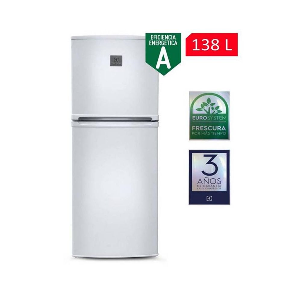 Refrigeradora Electrolux 138L Frost 2 Puertas ERT18G2HNW Blanco Refrigeradora Electrolux 138L Frost 2 Puertas ERT18G2HNW Blanco