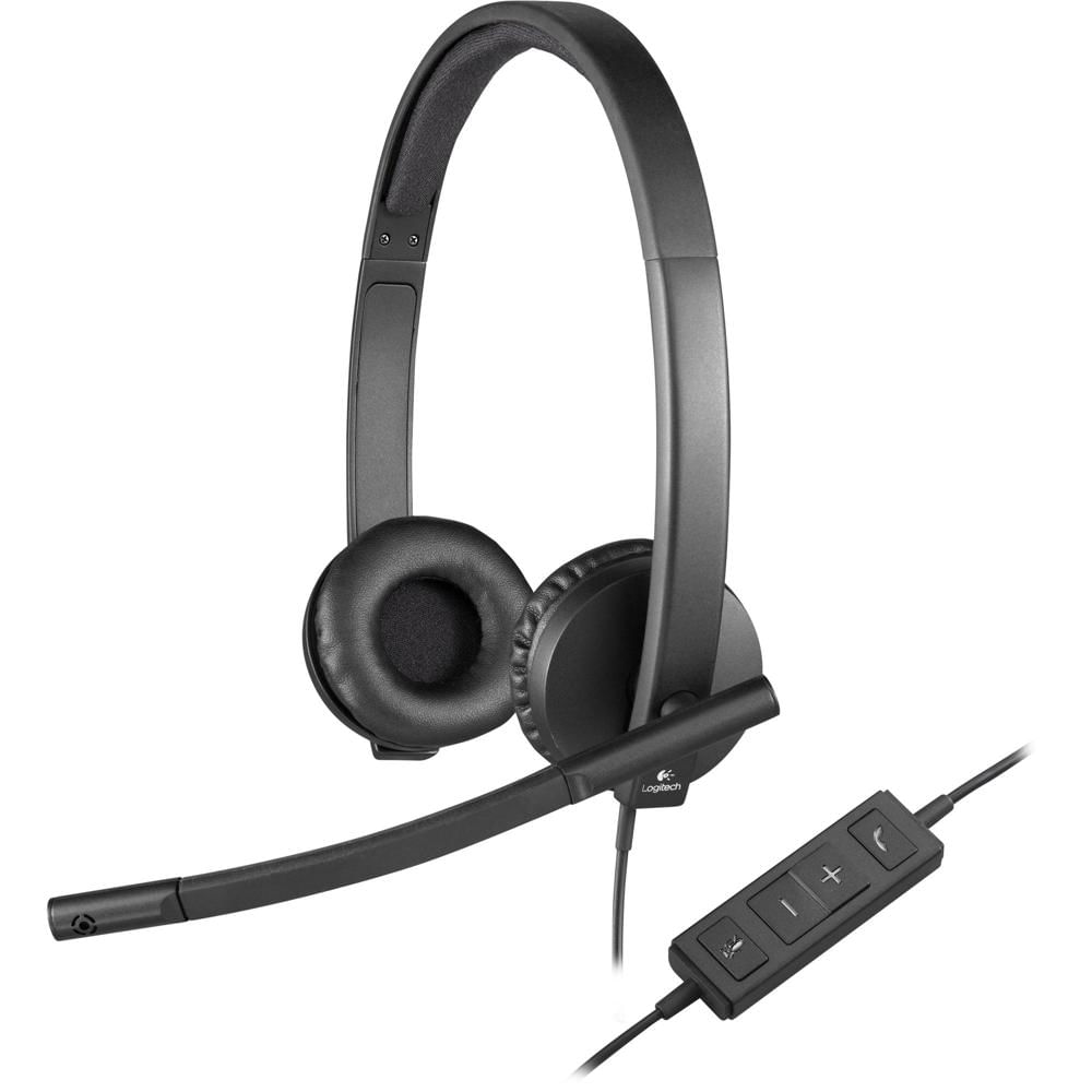 Auriculares Estéreo USB Logitech H570e con Cancelación de Ruido y Micrófono Flexible para Videoconfe 1433610-REG Auriculares Estéreo USB Logitech H570e con Cancelación de Ruido y Micrófono Flexible para Videoconfe 1433610-REG