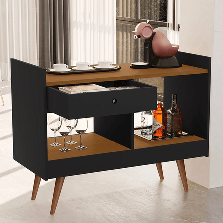 Aparador multiusos 1 cajon Hans color Negro/Duna TU MESITA Aparador multiusos 1 cajon Hans color Negro/Duna TU MESITA