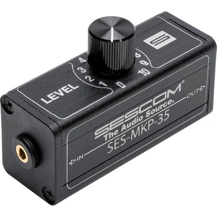 Control de Volumen Pasivo Inline para Auriculares Estéreo Sescom con Conectores TRS (3.5mm) - Contro 1818557-REG