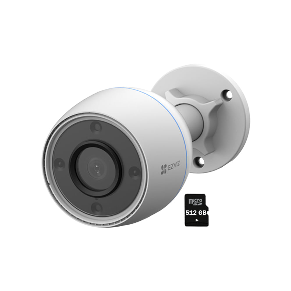 Cámara Seguridad Wifi Ezviz H3C Full Hd 2Mp IP67 Exterior Noche Color SD 512GB
