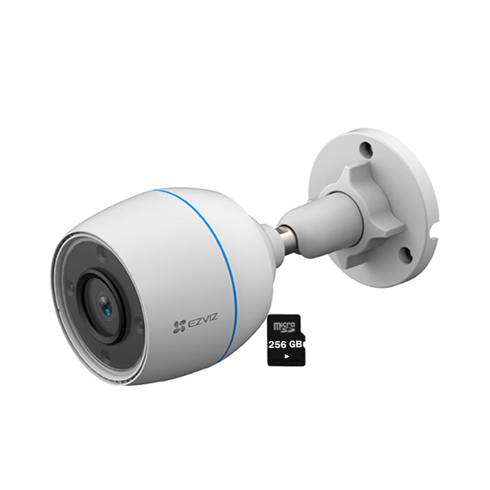 Cámara Seguridad Wifi H3C Full Hd Ezviz Exterior IP67 - Micro SD 256GB