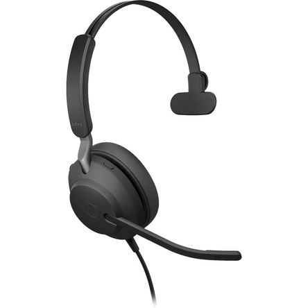 Jabra Evolve2 40 SE Mono Wired On-Ear Headset (Unified Communications, USB-C, Black) 1780486-REG Jabra Evolve2 40 SE Mono Wired On-Ear Headset (Unified Communications, USB-C, Black) 1780486-REG