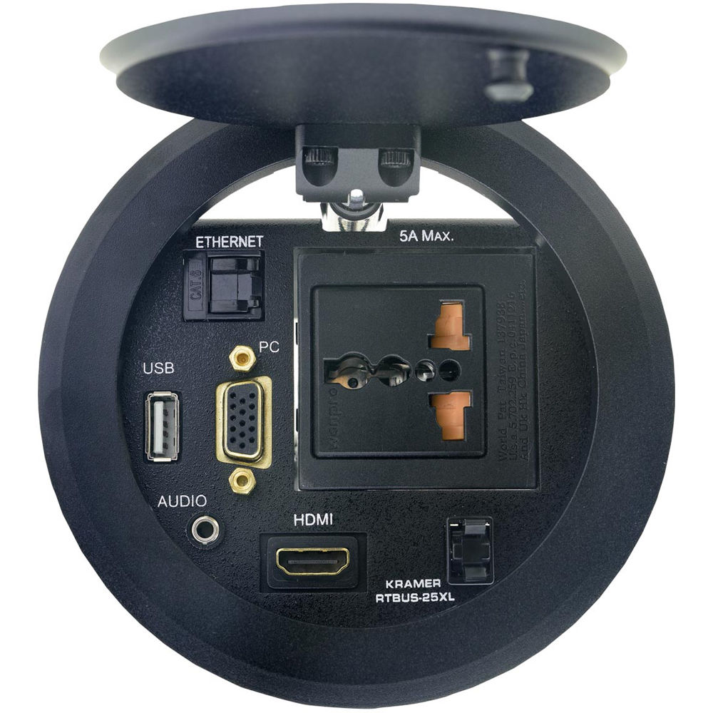 Soporte de Mesa Redonda Kramer RTBUS-25XL: Solución Multi-Conexión Elegante con HDMI, VGA, USB-A, 3. 1507900-REG Soporte de Mesa Redonda Kramer RTBUS-25XL: Solución Multi-Conexión Elegante con HDMI, VGA, USB-A, 3. 1507900-REG