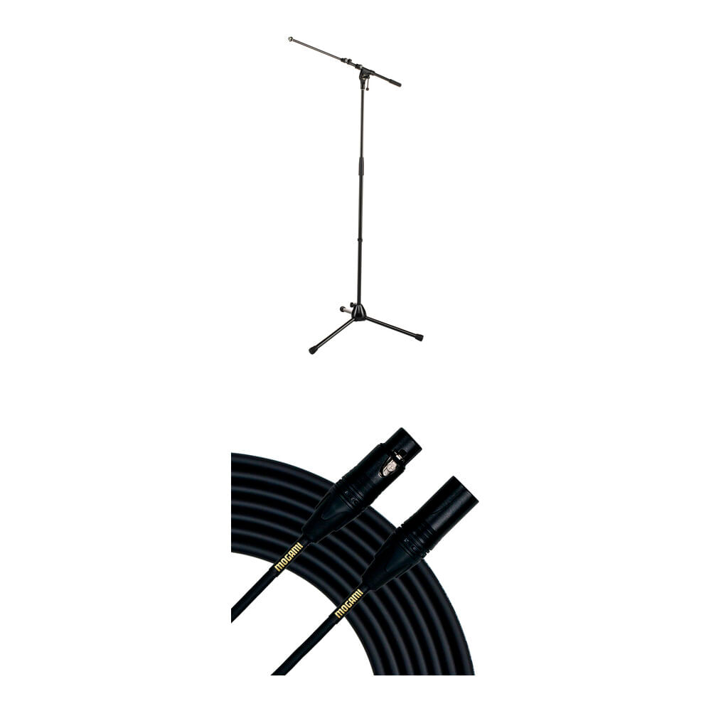 Soporte de Micrófono K&M con Altura Ajustable y Cable XLR Premium 1687729-REG Soporte de Micrófono K&M con Altura Ajustable y Cable XLR Premium 1687729-REG