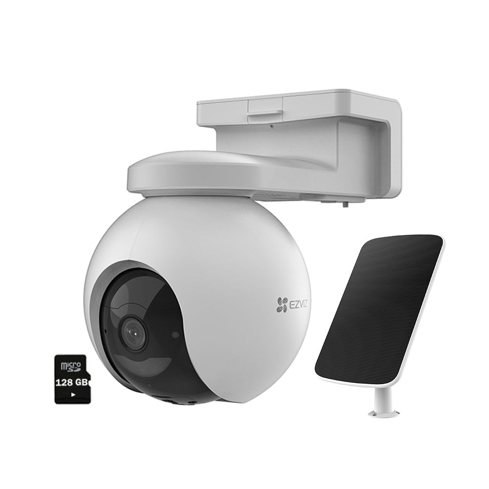 Cámara Inalámbrica EB8 4G 2K Ezviz con Gps con Panel solar Sd 128Gb