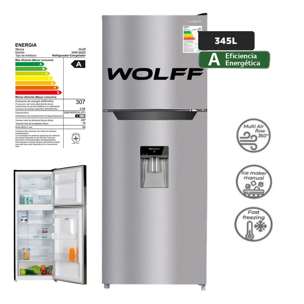 Refrigeradora Wolf WRF365D No Frost de 345 L Refrigeradora Wolf WRF365D No Frost de 345 L