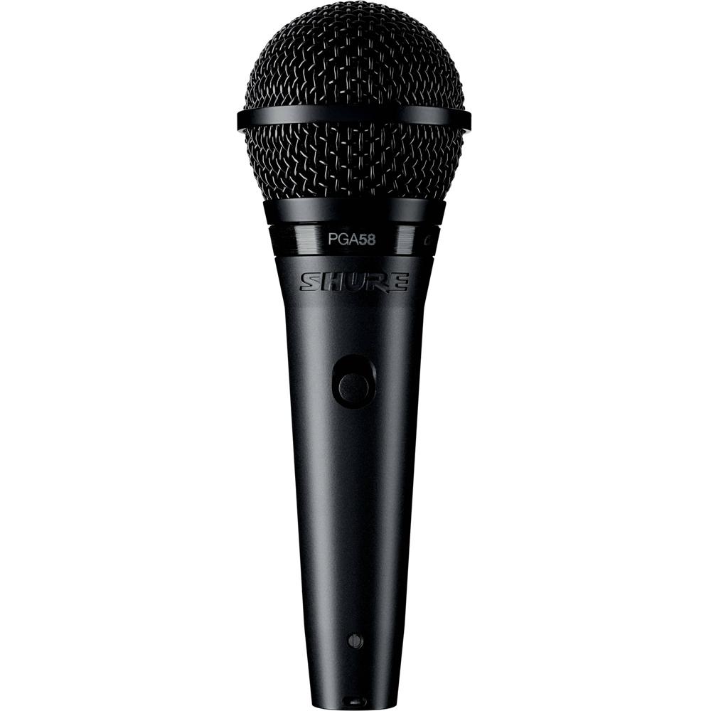 Micrófono Vocal Dinámico Cardioide Shure PGA58-LC con Interruptor, Adaptador de Soporte y Funda con 1128575-REG Micrófono Vocal Dinámico Cardioide Shure PGA58-LC con Interruptor, Adaptador de Soporte y Funda con 1128575-REG