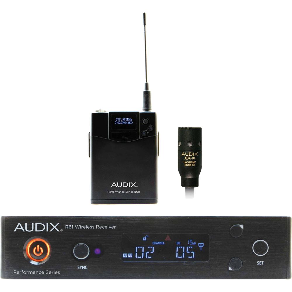 Receptor de Diversidad Verdadera de Canal Único Audix AP61 L10 R61 con Transmisor de Cuerpo y Micróf 1398612-REG Receptor de Diversidad Verdadera de Canal Único Audix AP61 L10 R61 con Transmisor de Cuerpo y Micróf 1398612-REG