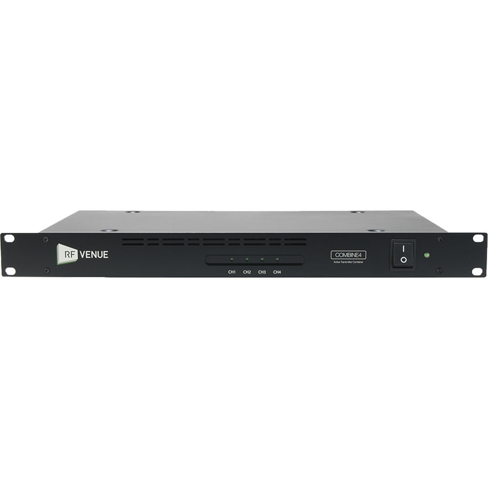 RF Venue COMBINE4 - Combinador de Antena de 4 Canales para IEMs Inalámbricos Multi-Canal con Aliment 1049155-REG RF Venue COMBINE4 - Combinador de Antena de 4 Canales para IEMs Inalámbricos Multi-Canal con Aliment 1049155-REG