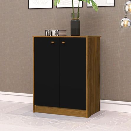 Aparador recibidor Clásico 2 puertas Belagio color Negro/Duna TU MESITA Aparador recibidor Clásico 2 puertas Belagio color Negro/Duna TU MESITA