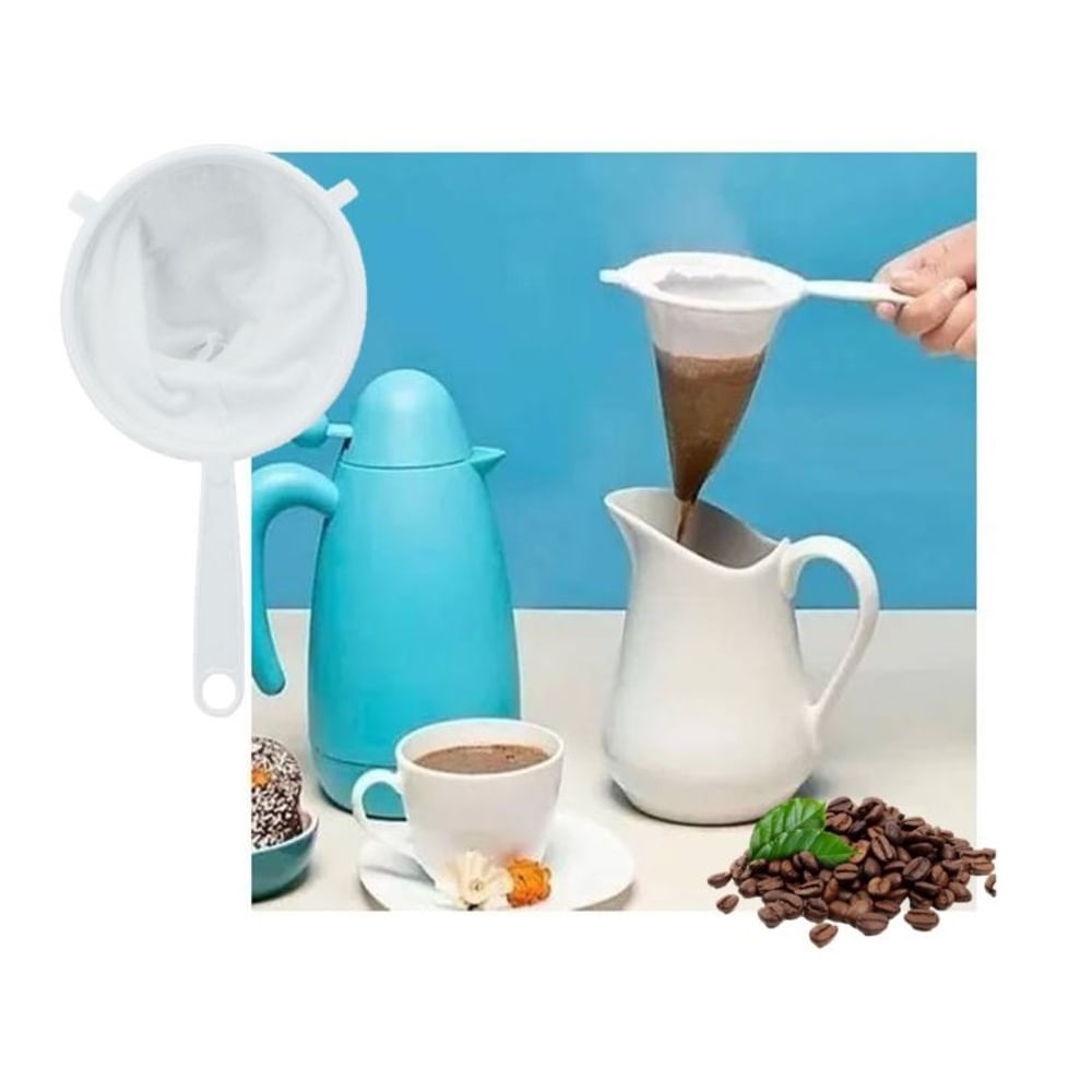 Colador Franela De Tela Blanca De 28 Cm Largo X 3 Und