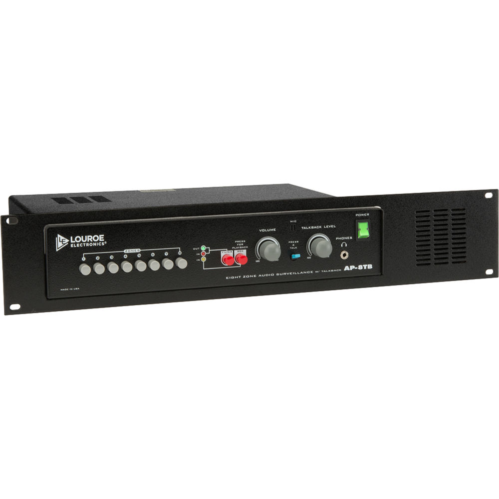 Estación Base de Monitoreo de Audio Louroe AP-8TB de 8 Zonas con Montaje en Rack - Compatible con Mi 944022-REG Estación Base de Monitoreo de Audio Louroe AP-8TB de 8 Zonas con Montaje en Rack - Compatible con Mi 944022-REG
