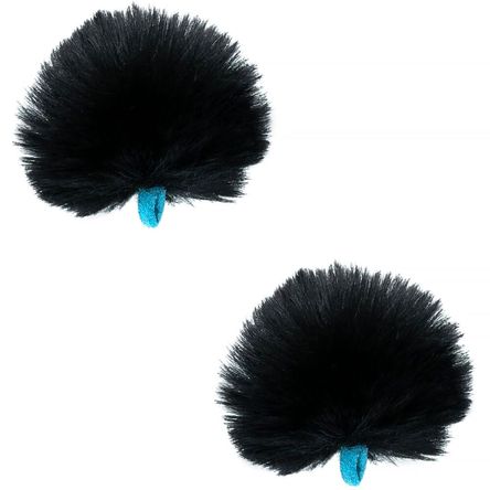 Radio Urchin Lavalier Hi-Wind Paraviento (Negro, Paquete de 2) - Perfil Bajo de 0.98 Radio Urchin Lavalier Hi-Wind Paraviento (Negro, Paquete de 2) - Perfil Bajo de 0.98