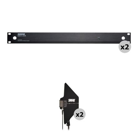 Shure 2 x UA844+SWB Sistemas de Distribución de Antenas UHF con Antenas Direccionales Activas Kit (6 1475744-REG