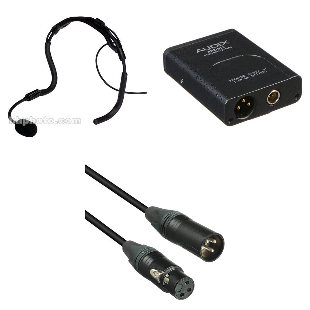 Micrófono de Diadema Audix HT2 con Fuente de Alimentación Phantom y Kit de Adaptadores 1269023-REG Micrófono de Diadema Audix HT2 con Fuente de Alimentación Phantom y Kit de Adaptadores 1269023-REG