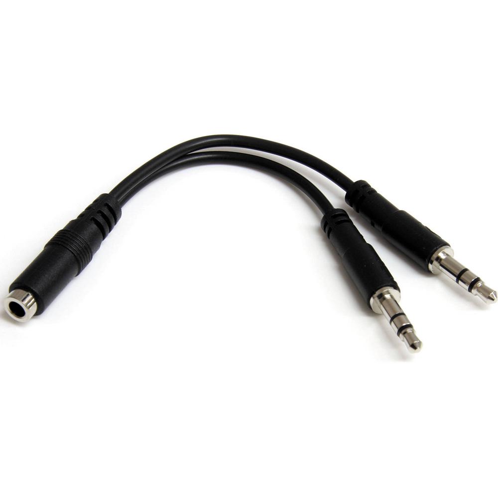 StarTech Cable Y de 3.5mm TRRS Femenino a 2 Machos TRS de 3.5mm (5.1 StarTech Cable Y de 3.5mm TRRS Femenino a 2 Machos TRS de 3.5mm (5.1