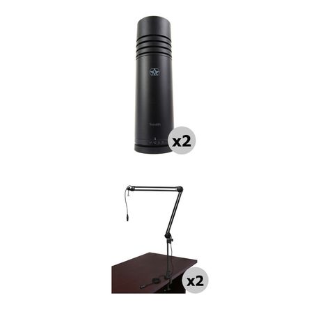 Kit de Voz en Off para Dos Personas Aston Microphones Stealth - 2 Micrófonos Dinámicos, Brazos de Tr 1507940-REG