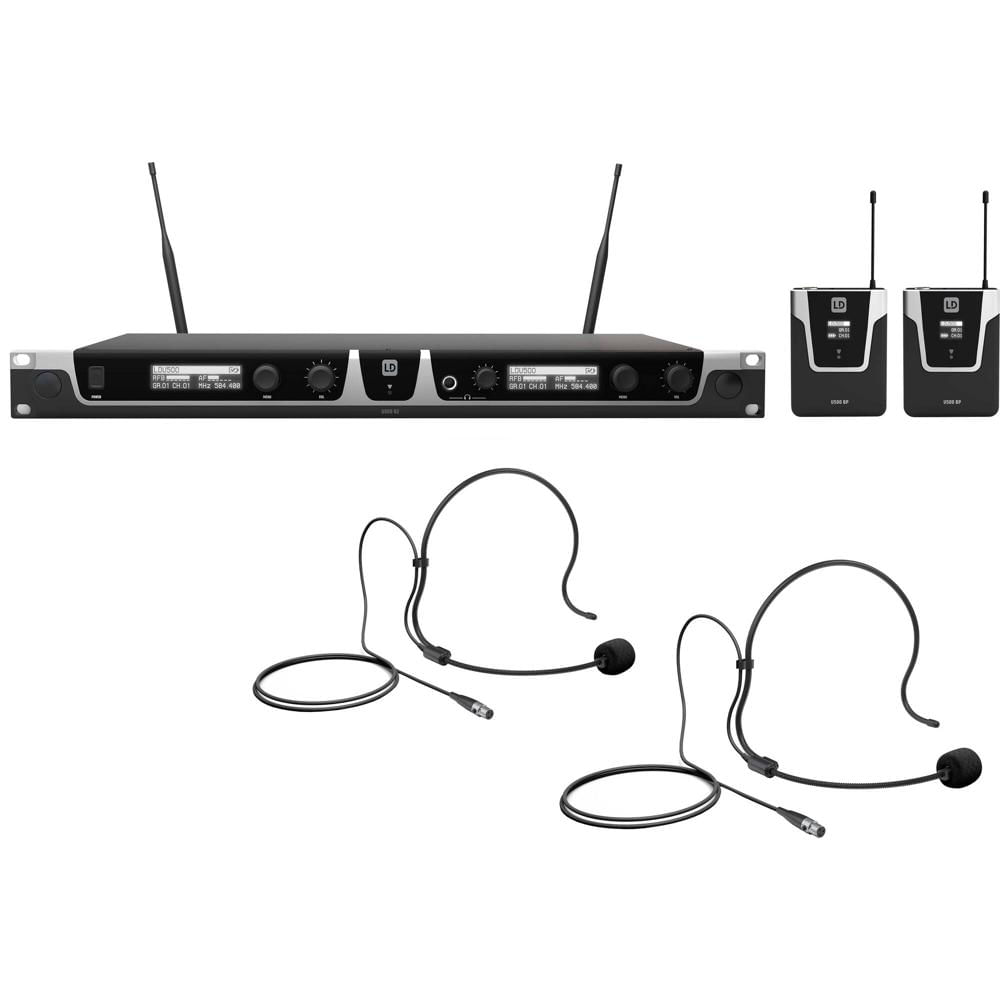 LD Systems U505 BPH2 - Sistema de Micrófono Inalámbrico con 2 Bodypacks / 2 Auriculares, 514 - 542 M 1831431-REG LD Systems U505 BPH2 - Sistema de Micrófono Inalámbrico con 2 Bodypacks / 2 Auriculares, 514 - 542 M 1831431-REG