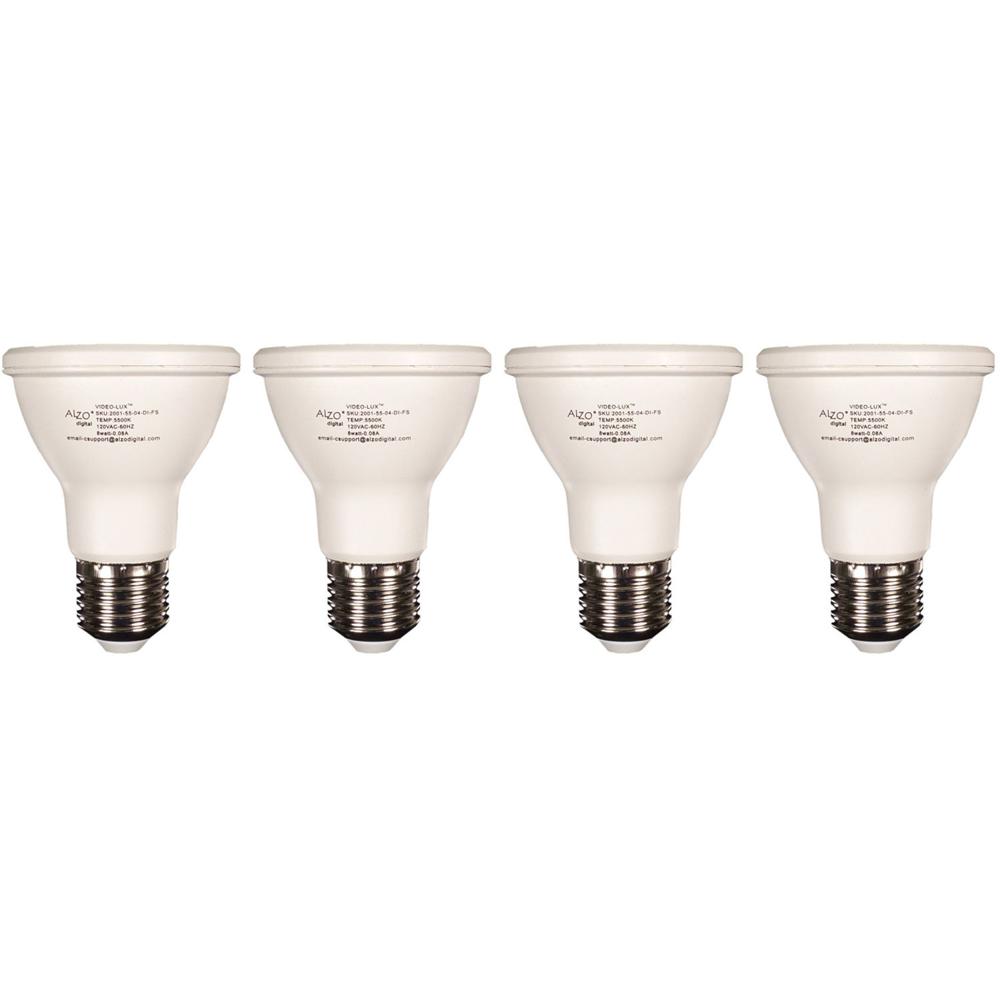 ALZO 8W PAR20 Foco Regulable Joyous (Paquete de 4) - 650 Lúmenes, 5500K, Compatible con E26 y E27, V 1403779-REG ALZO 8W PAR20 Foco Regulable Joyous (Paquete de 4) - 650 Lúmenes, 5500K, Compatible con E26 y E27, V 1403779-REG