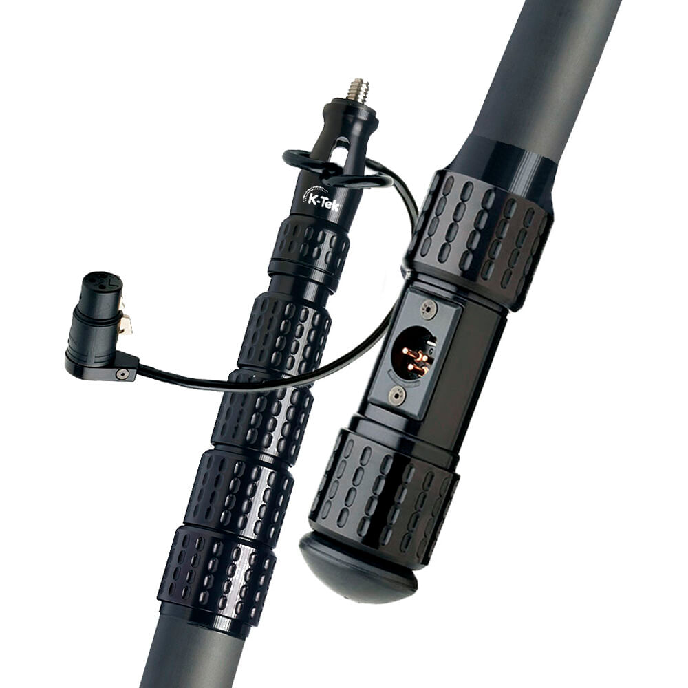 K-Tek KP18VCCR Mighty Boom: Pértiga de Grafito de 5 Secciones con Cable Enrollado y Conector XLR Lat 1639171-REG K-Tek KP18VCCR Mighty Boom: Pértiga de Grafito de 5 Secciones con Cable Enrollado y Conector XLR Lat 1639171-REG