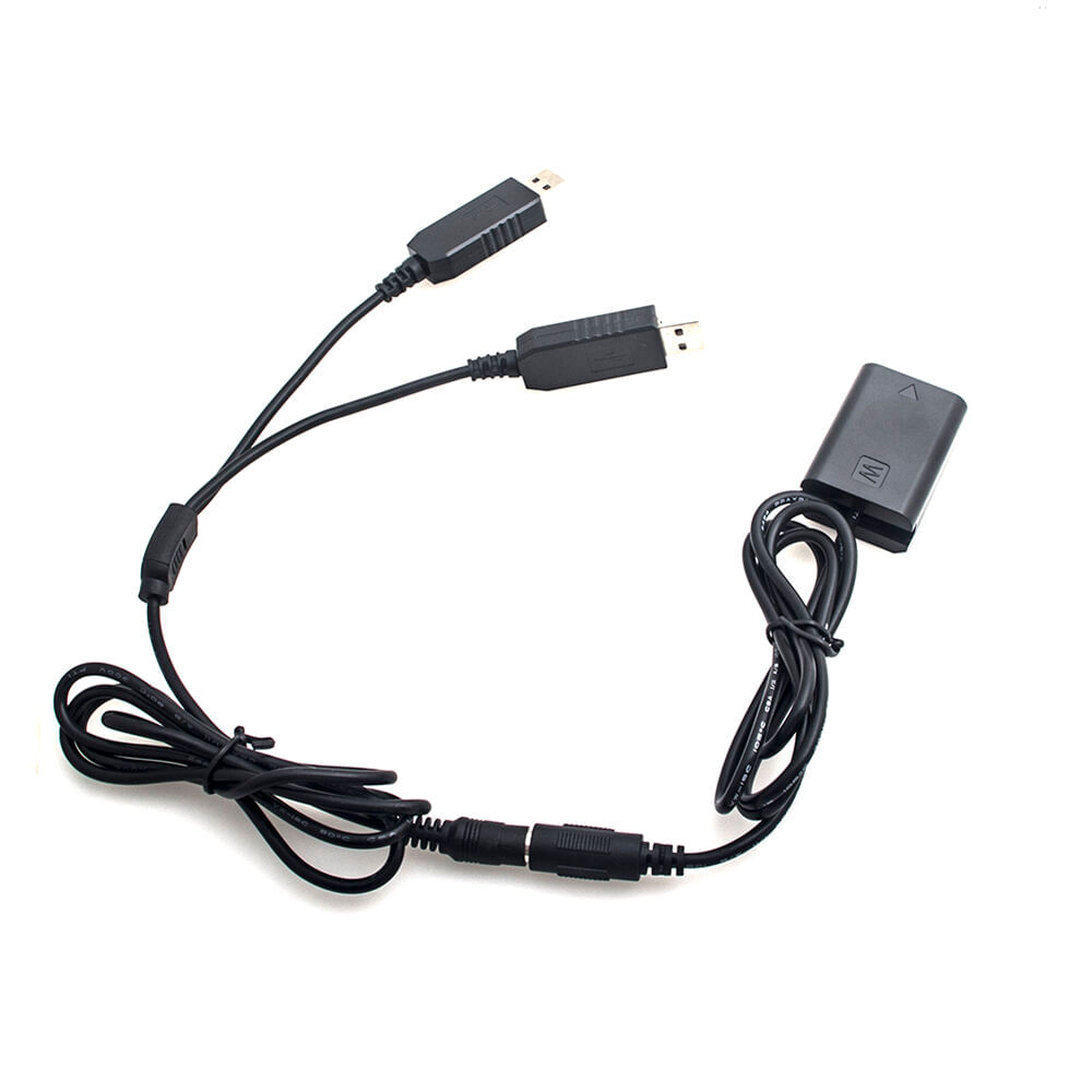 Batería Dummy Totalmente Decodificada Sony NP-FW50 + Cable USB Doble 5V/2A - Redundancia para Cámara 1630362-REG Batería Dummy Totalmente Decodificada Sony NP-FW50 + Cable USB Doble 5V/2A - Redundancia para Cámara 1630362-REG