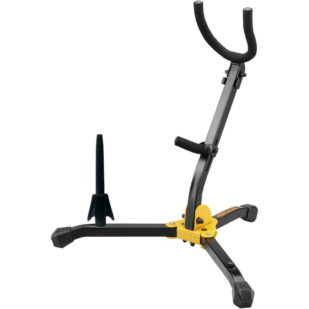 Soporte HERCULES para Saxofón Alto/Tenor con Peg de Terciopelo Deluxe para Clarinete/Flauta - Ajusta