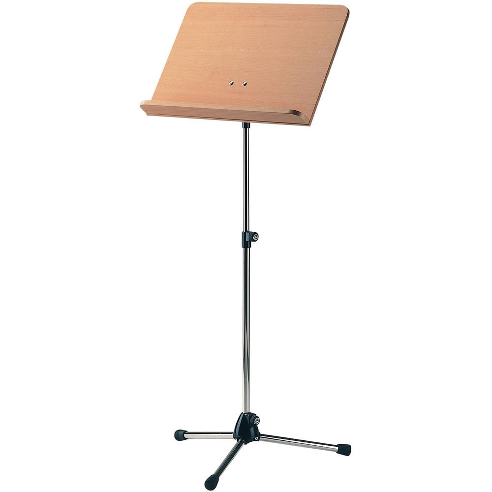 Soporte de Música K&M Orchestra - Soporte Cromado con Escritorio de Madera de Haya 1400009-REG Soporte de Música K&M Orchestra - Soporte Cromado con Escritorio de Madera de Haya 1400009-REG