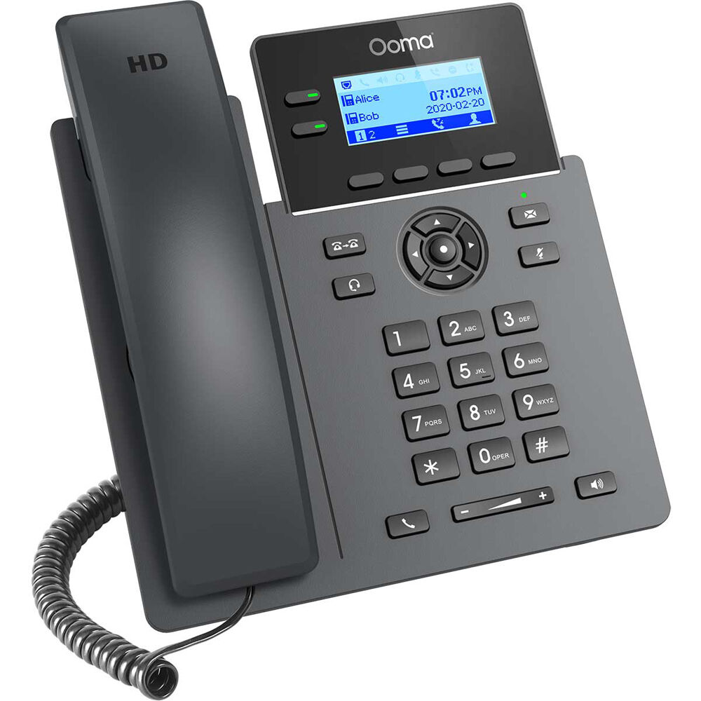 Teléfono de Escritorio IP Ooma 2602 de 2 Líneas con Soporte PoE y Pantalla Monocromática Retroilumin 1679406-REG Teléfono de Escritorio IP Ooma 2602 de 2 Líneas con Soporte PoE y Pantalla Monocromática Retroilumin 1679406-REG