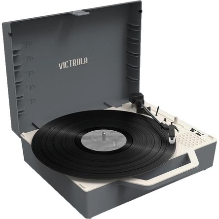 Victrola VSC-725SB Re-Spin: Tocadiscos Manual de Tres Velocidades con Bluetooth (Gris) - Reproduce D 1740912-REG