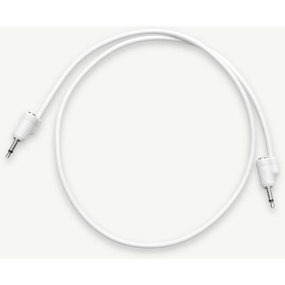 Cables de Parche TipTop Audio Apilables Blindados de 3.5mm para Eurorack (Blanco, 29.5", Paquete de
