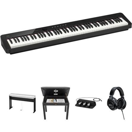 Casio Privia PX-S5000 Piano Digital Portátil de 88 Teclas con Soporte de Madera, Banco con Almacenam 1729917-REG Casio Privia PX-S5000 Piano Digital Portátil de 88 Teclas con Soporte de Madera, Banco con Almacenam 1729917-REG