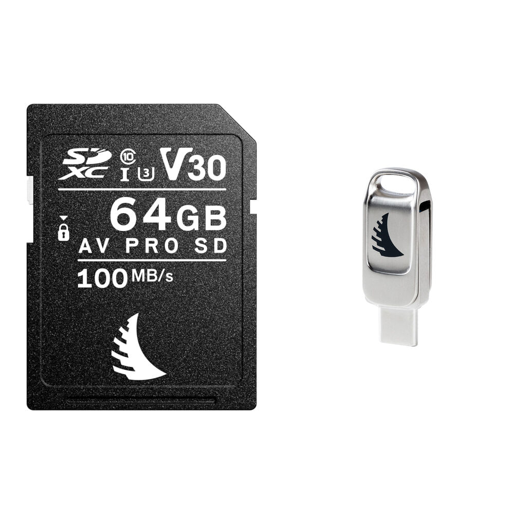 Angelbird 64GB AV Pro UHS-I SDXC Memory Card with 128GB Flash Drive 1804729-REG Angelbird 64GB AV Pro UHS-I SDXC Memory Card with 128GB Flash Drive 1804729-REG