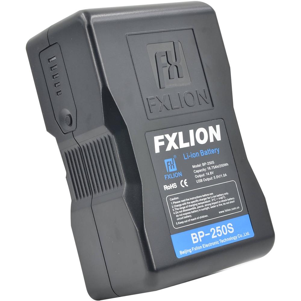 Batería Fxlion Cool Black Series BP-250S 250Wh 14.8V V-Mount - Soporta 12.0A, USB Tipo-A, Salida D-T 1315474-REG Batería Fxlion Cool Black Series BP-250S 250Wh 14.8V V-Mount - Soporta 12.0A, USB Tipo-A, Salida D-T 1315474-REG