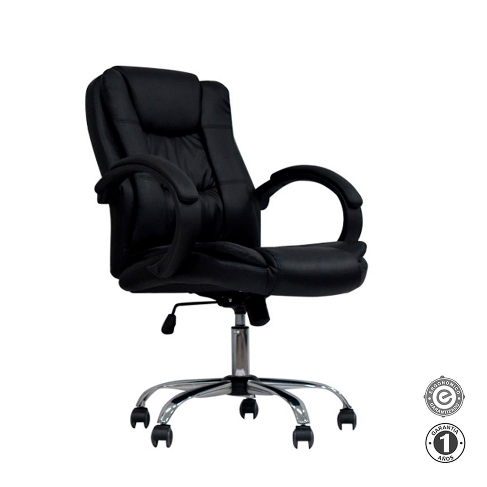 Silla Ergonómica Lexus Sg Gerente Cuero Negro Althea Confort
