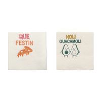 Set de 40 Servilletas Dobladas de Papel Diseño Aleatorio Orange