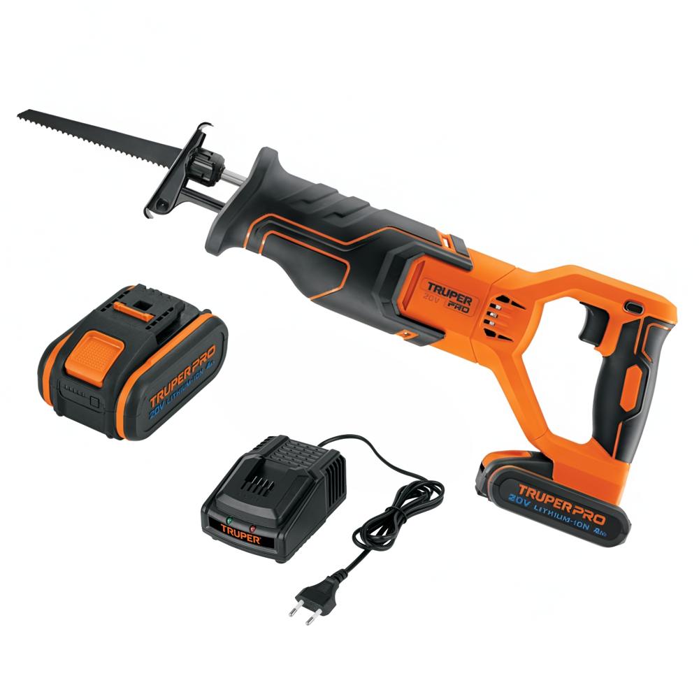 Sierra Sable 20V + 2 Baterias 4Ah + Cargador Truper 103259-103009-103009-12336