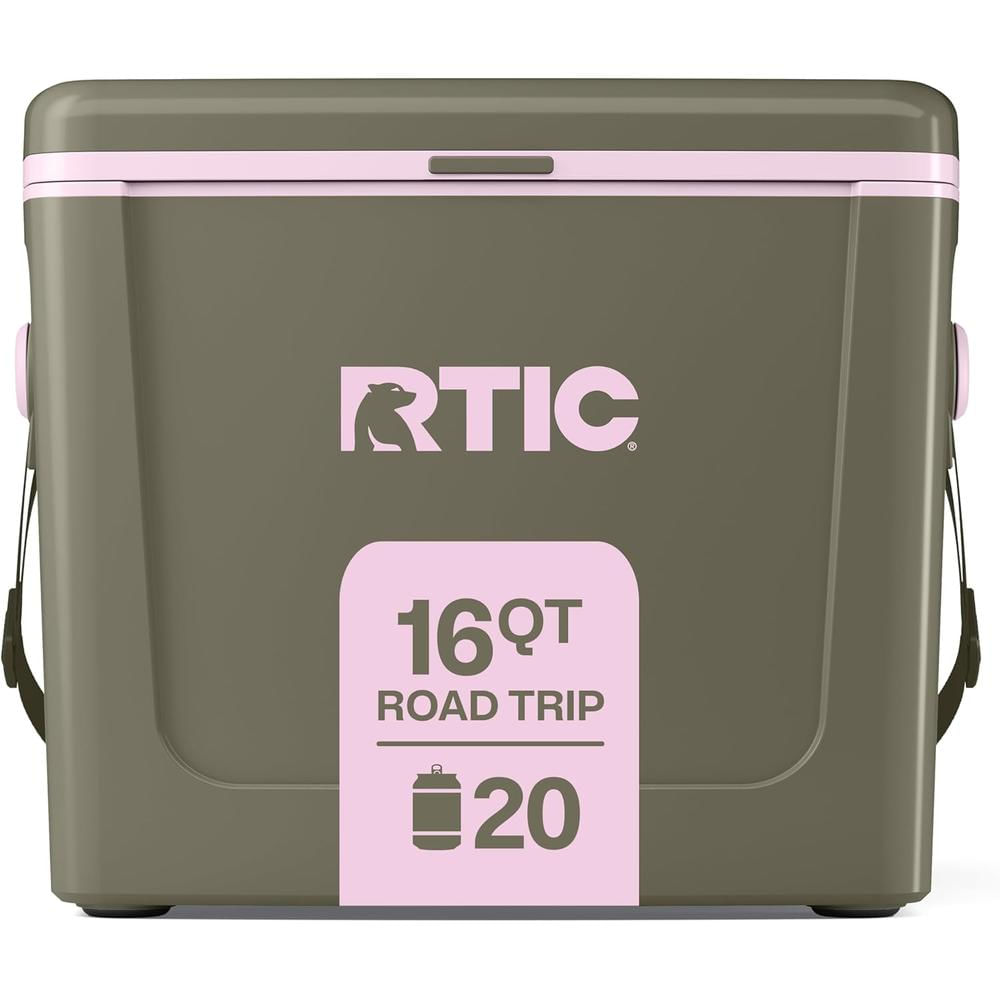 COOLER RTIC | OLIVE / PALE PINK