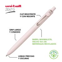 UNI Zento Bolígrafo Retráctil Tinta Gel Azul - IVORY