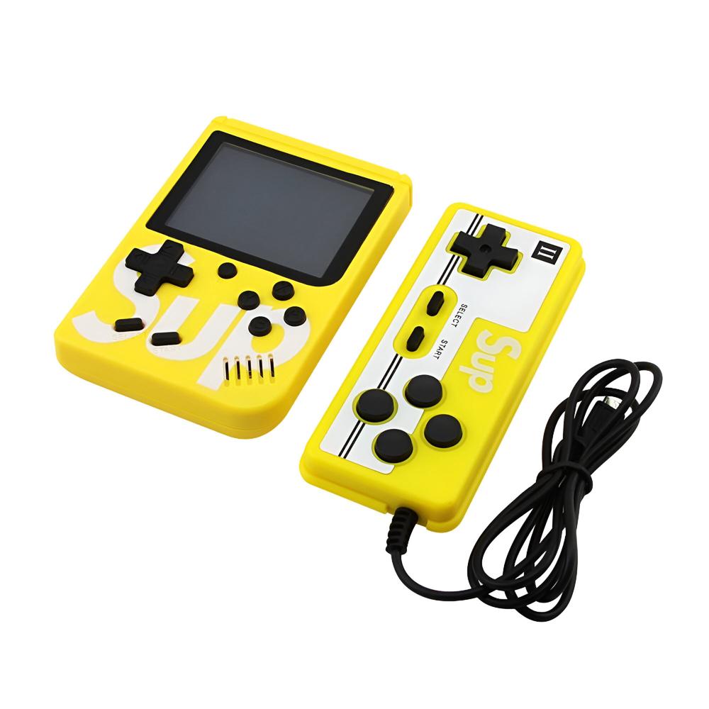 Mini Consola de 400 Videojuegos Portátil Amarillo