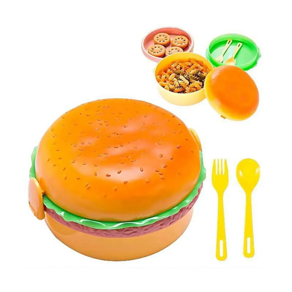 Set de 2 Lonchera en Forma de Hamburguesa Taper Fiambrero