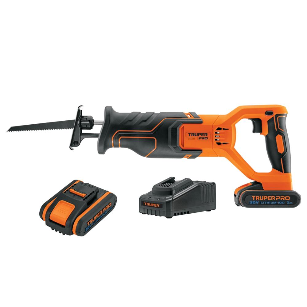 Sierra Sable 20V + 2 Bateria 2Ah + Cargador Truper 103259-103240-103240-12336