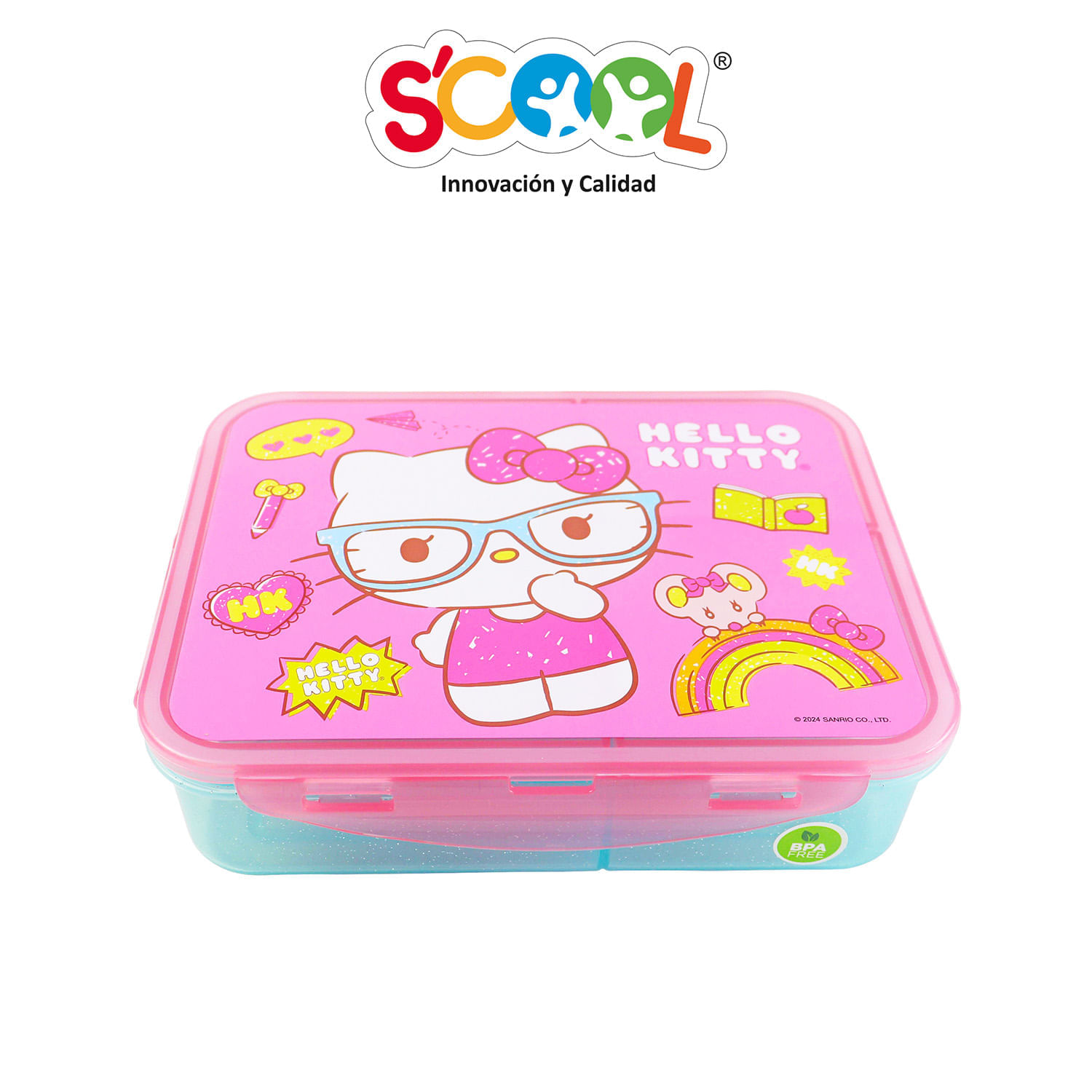 Taper Scool Hello Kitty Pink Con Divisiones 1.2Lt