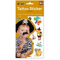 Tatuajes Temporales Avenir Piratas 52 Piezas