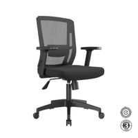 Silla Ergonómica Delphi II Gerente Syncro Brazos 3D Nylon Negro Althea Confort