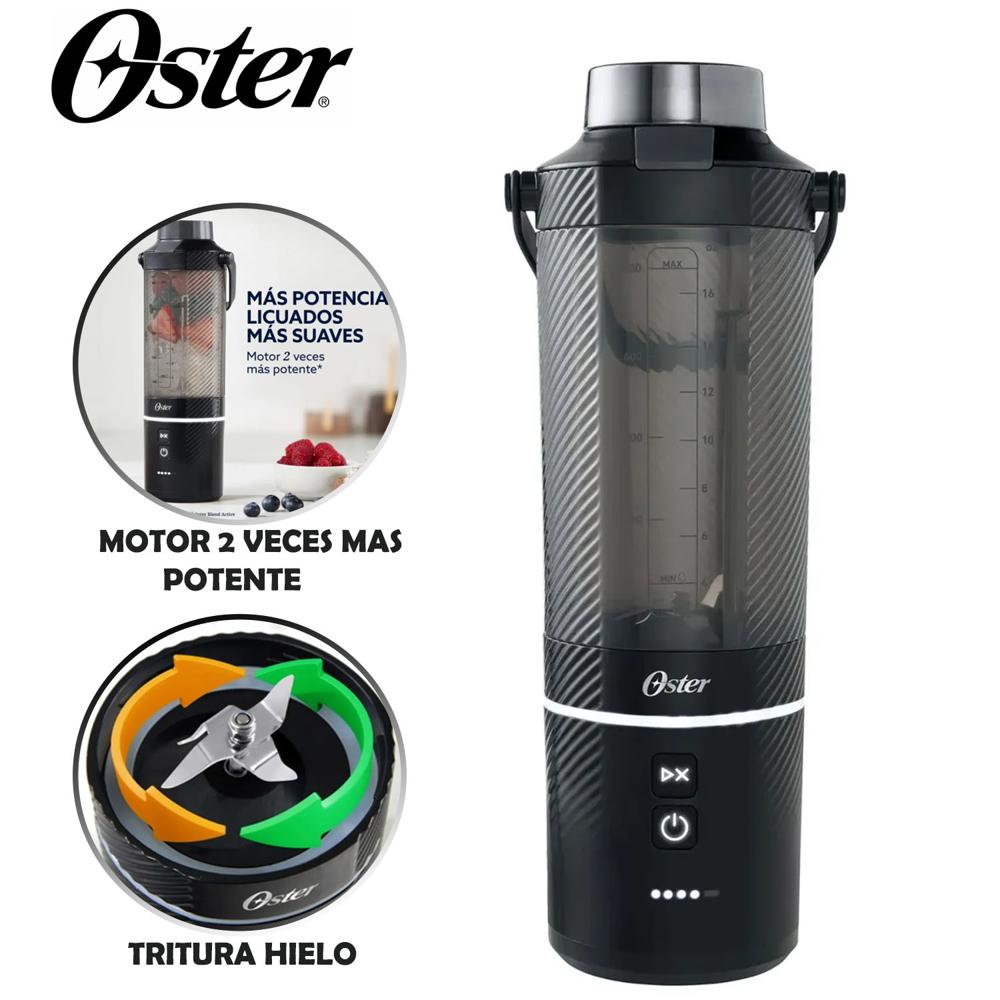 Licuadora Portátil Oster GoMAX, 590 ml , para Smoothies, Negro, BLSTGFP-B20
